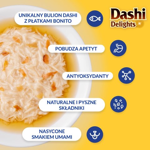 INABA Dashi Delights Kurczak Przegrzebki - Przysmak dla kotów - 70g INABA Dashi Delights Kurczak Przegrzebki - Przysmak dla kotów - 70g