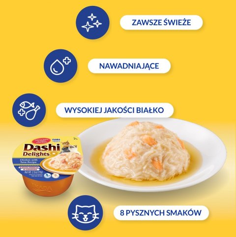 INABA Dashi Delights Kurczak Tuńczyk - Przysmak dla kotów - 70g INABA Dashi Delights Kurczak Tuńczyk - Przysmak dla kotów - 70g