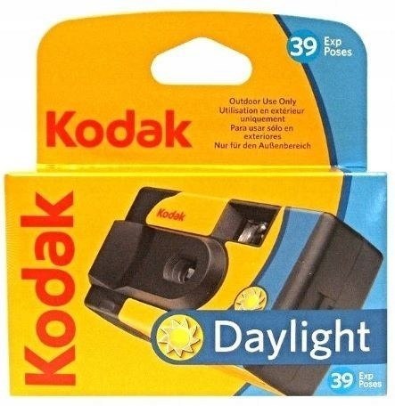 Kodak DAYLIGHT Aparat Fotograficzny Jednorazowy z filmem kolorowym 27+12 klatek zdjęć, bez wbudowanej lampy błyskowej Kodak DAYLIGHT Aparat Fotograficzny Jednorazowy z filmem kolorowym 27+12 klatek zdjęć, bez wbudowanej lampy błyskowej