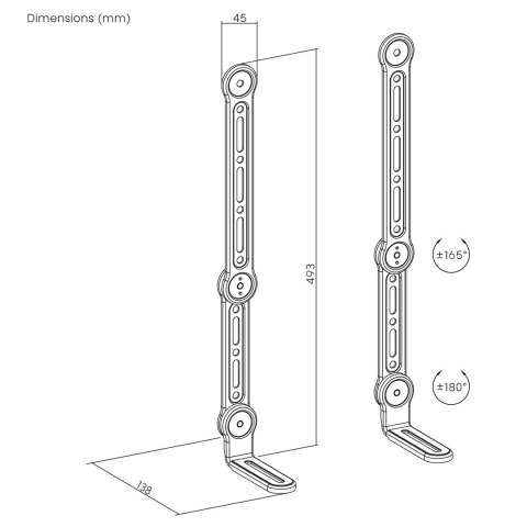 MACLEAN UCHWYT VESA NA SOUNDBAR UNIWERSALNY, 15KG MAX MC-334 MACLEAN UCHWYT VESA NA SOUNDBAR UNIWERSALNY, 15KG MAX MC-334