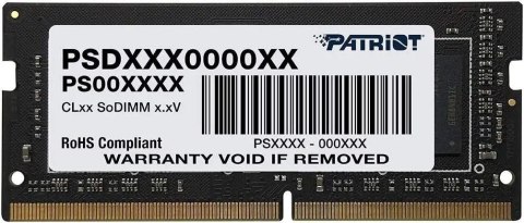 PATRIOT SO-DIMM DDR4 16GB 3200MHz Bulk Rank1 PATRIOT SO-DIMM DDR4 16GB 3200MHz Bulk Rank1