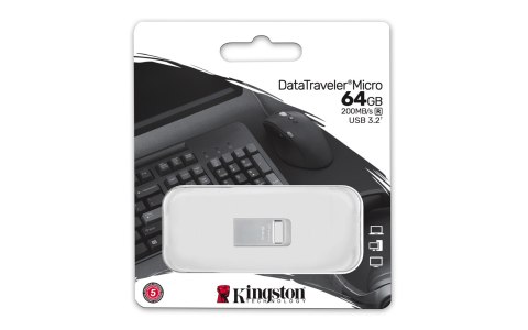 KINGSTON FLASH 64GB DATATRAVELER USB 3.2 Gen 1 200MB/s KINGSTON FLASH 64GB DATATRAVELER USB 3.2 Gen 1 200MB/s