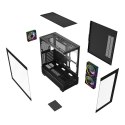 GEMBIRD OBUDOWA FORNAX X550 AQUARIUM MIDI-TOWER (2X USB 3.1, 1X USB TYPE-C) 3X FAN, CZARNA