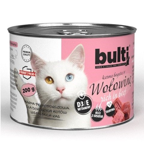 BULTI mielonka bogata w wołowinę dla kota 200g
