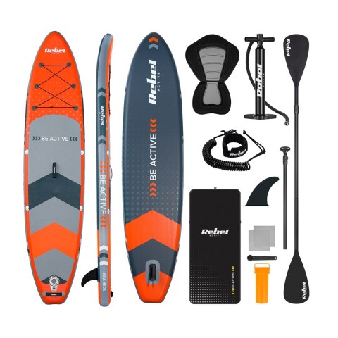 Deska do pływania SUP REBEL ACTIVE RBA4501 - pomarańczowa Deska do pływania SUP REBEL ACTIVE RBA4501 - pomarańczowa