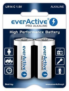 Zestaw baterii alkaliczne everActive EVLR14-PRO (x 2) Zestaw baterii alkaliczne everActive EVLR14-PRO (x 2)