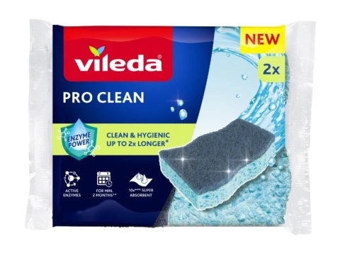 Zmywak wiskozowy z enzymami Vileda Pro Clean 2szt.