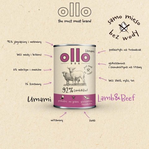 Ollo Umami Jagniecina i Wołowina 850g Ollo Umami Jagniecina i Wołowina 850g