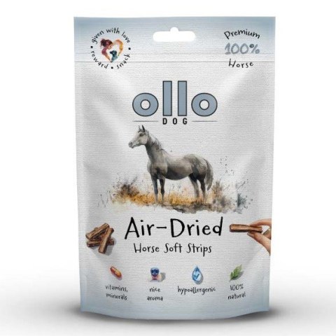 Ollo suszone paski przysmak z koniny dla psa 80g Ollo suszone paski przysmak z koniny dla psa 80g