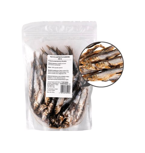 PETITTO Szprotki suszone przysmak dla psa 500g PETITTO Szprotki suszone przysmak dla psa 500g