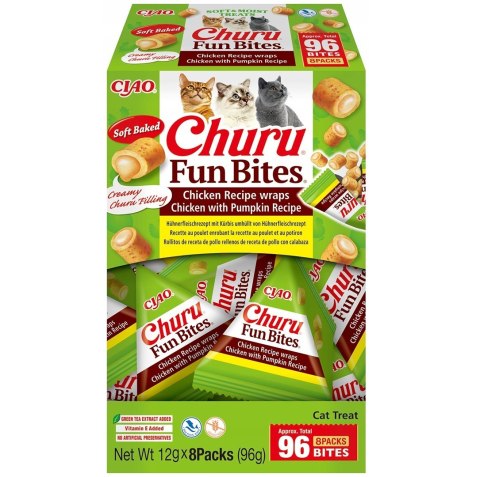 INABA CAT FUN BITES CHICKEN & PUMPKIN 8x12g (96g) INABA CAT FUN BITES CHICKEN & PUMPKIN 8x12g (96g)