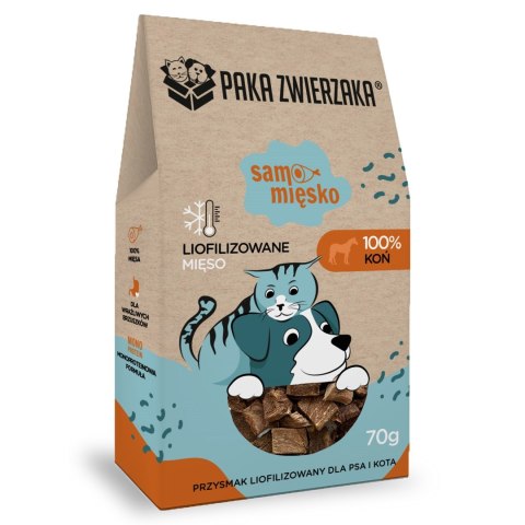 Paka Zwierzaka Samo Mięsko koń przysmak 70g Paka Zwierzaka Samo Mięsko koń przysmak 70g