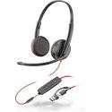 Poly Blackwire 3225 Stereo USB-C Headset +3.5mm Plug +USB-C/A Adapter (Bulk) 8X229A6