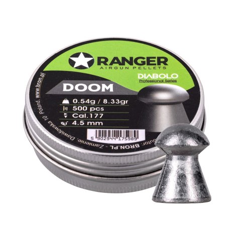 Śrut 4,5 mm RANGER Diabolo Professional Doom grzybek 500 szt. 0,54 g Śrut 4,5 mm RANGER Diabolo Professional Doom grzybek 500 szt. 0,54 g