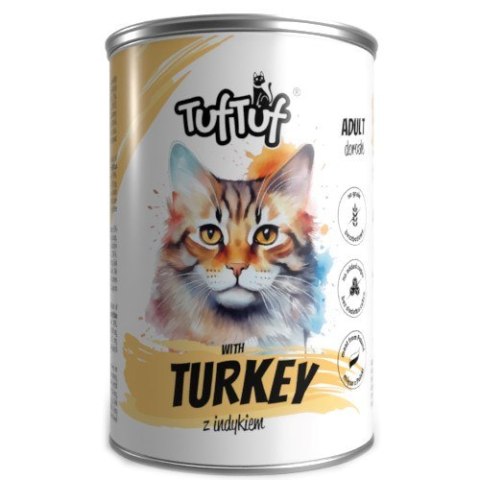 Tuf Tuf Puszka mielonka z indykiem dla kota 400g Tuf Tuf Puszka mielonka z indykiem dla kota 400g