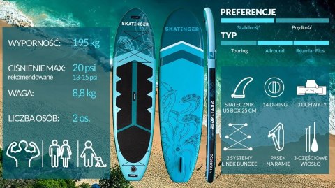 Deska SUP SKATINGER Octopus 335x86x15 cm Allround Deska SUP SKATINGER Octopus 335x86x15 cm Allround