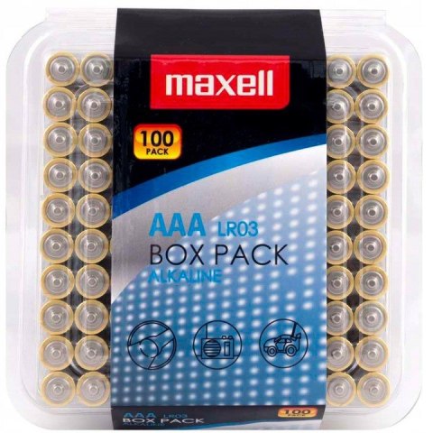 MAXELL Bateria alkaliczna Alkaline LR03 AAA 1.5V 100 szt MAXELL Bateria alkaliczna Alkaline LR03 AAA 1.5V 100 szt