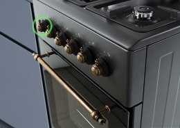 Kuchnia gazowo-elektryczna Retro Designe MPM-56-KRM-13 czarna