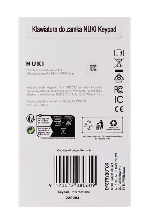 Nuki Keypad Nuki Keypad