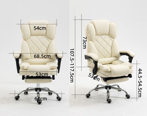 Fotel biurowy ACTIVEJET YK7416 beżowy