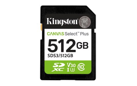 KINGSTON SDXC 512GB Canvas Select Plus Gen3 150MB/s KINGSTON SDXC 512GB Canvas Select Plus Gen3 150MB/s