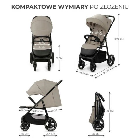 Kinderkraft wózek spacerowy TRIG 3 STONE BEIGE Kinderkraft wózek spacerowy TRIG 3 STONE BEIGE