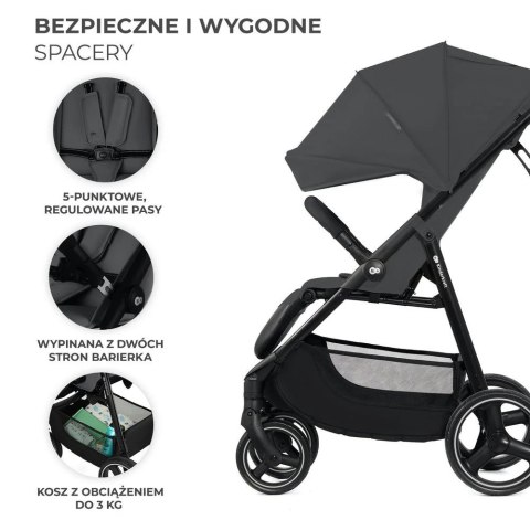 Kinderkraft wózek spacerowyTRIG 3 GRANITE GREY Kinderkraft wózek spacerowyTRIG 3 GRANITE GREY