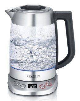 SEVERIN CZAJNIK ELEKTR. SZKŁO-STAL, REGULACJA TEMP. W PODST. AUTO. PROGRAMY, SITKO DO HERBATY, 1,7 L, MOC 3000W WK3480