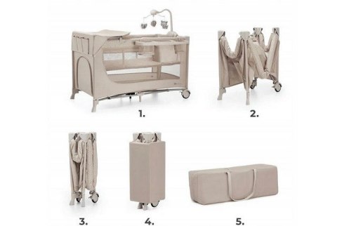 KinderKraft Łóżeczko turystyczne JOY 2 BEIGE KinderKraft Łóżeczko turystyczne JOY 2 BEIGE