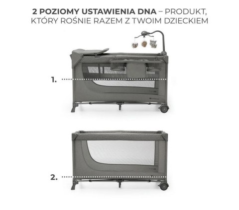 KinderKraft Łóżeczko turystyczne JOY 2 DARK GREY KinderKraft Łóżeczko turystyczne JOY 2 DARK GREY