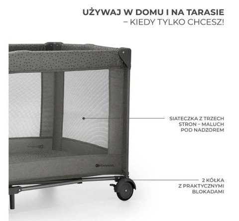 KinderKraft Łóżeczko turystyczne JOY 2 DARK GREY KinderKraft Łóżeczko turystyczne JOY 2 DARK GREY