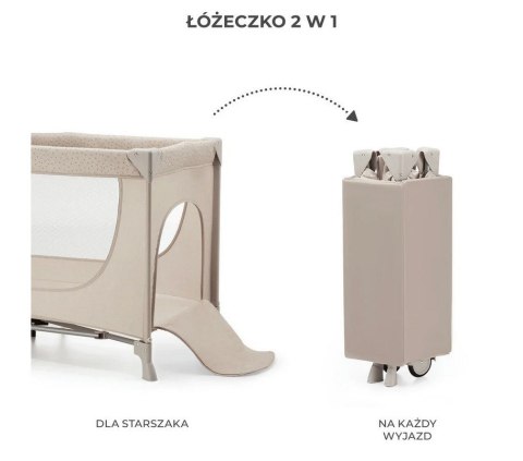 Kinderkraft Joy 2 łóżeczko turystyczne beżowy Kinderkraft Joy 2 łóżeczko turystyczne beżowy