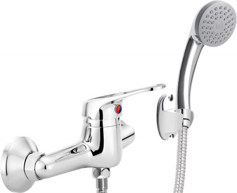 Bateria prysznicowa ścienna z zestawem prysznicowym BYU_041M 5907650801061 Bateria prysznicowa ścienna z zestawem prysznicowym BYU_041M 5907650801061