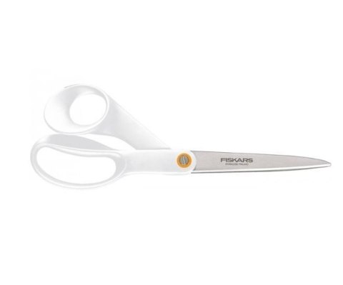 Fiskars F061200487 Nożyczki szkolne i papiernicze Nożyczki biurowe Proste cięcie Stal nierdzewna, Biały Fiskars F061200487 Nożyczki szkolne i papiernicze Nożyczki biurowe Proste cięcie Stal nierdzewna, Biały