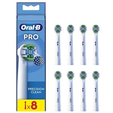 Końcówki do szczoteczki Oral-B Precision Clean EB20RX-8 Dla dorosłych, 8szt. Białe Końcówki do szczoteczki Oral-B Precision Clean EB20RX-8 Dla dorosłych, 8szt. Białe