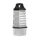 Resto Kitchenware 95413 ręczna tarka / spiralizer Tarka z pojemnikiem Czarny, Stal nierdzewna