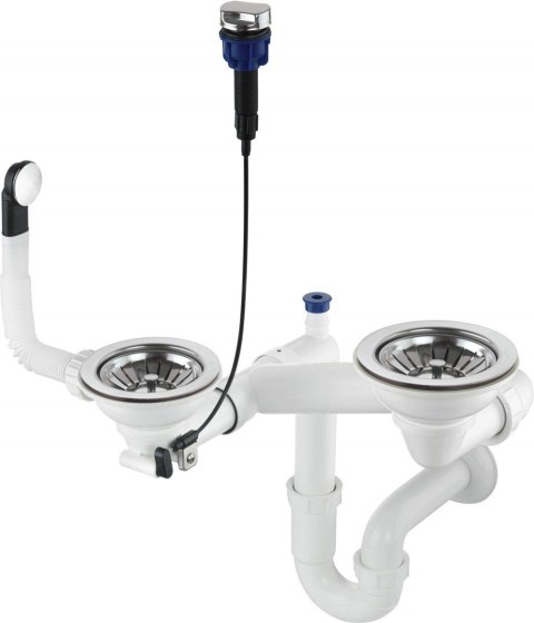 Syfon do zlewozmywaka granitowego 1.5- i 2-komorowego - Space-Saver ZXY 9973