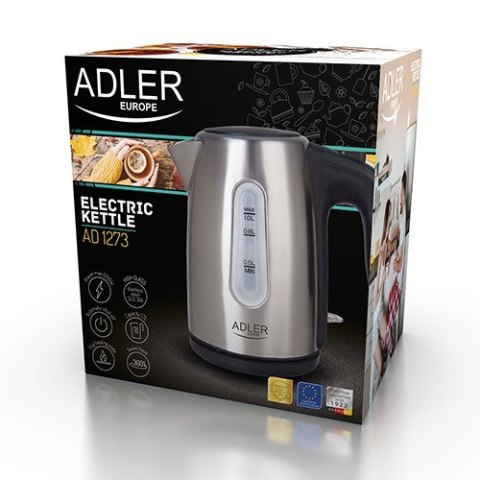 Adler AD 1273 czajnik elektryczny 1 l 1200 W Czarny, Orzech laskowy, Stal nierdzewna Adler AD 1273 czajnik elektryczny 1 l 1200 W Czarny, Orzech laskowy, Stal nierdzewna