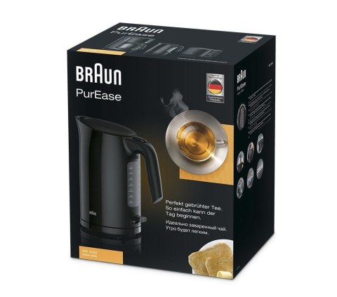 Braun PurEase WK 3100 BK czajnik elektryczny 1,7 l 2200 W Czarny Braun PurEase WK 3100 BK czajnik elektryczny 1,7 l 2200 W Czarny