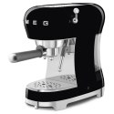 Ekspres do kawy Smeg z kolbą 50's Style Black ECF02BLEU