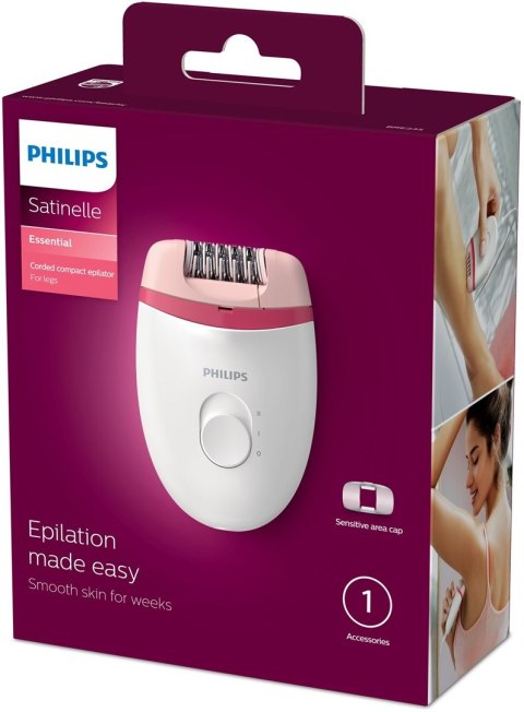 Philips Satinelle Essential BRE235/00 Kompaktowy depilator zasilany sieciowo Philips Satinelle Essential BRE235/00 Kompaktowy depilator zasilany sieciowo