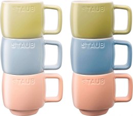 STAUB SERVING Zestaw 6 kubków ceramicznych - Wielokolorowy, 100 ml