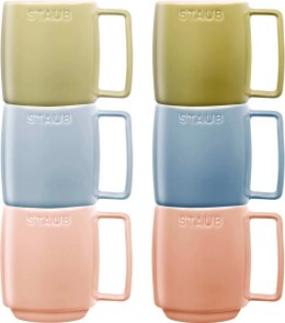 STAUB SERVING Zestaw 6 kubków ceramicznych - Wielokolorowy, 350 ml