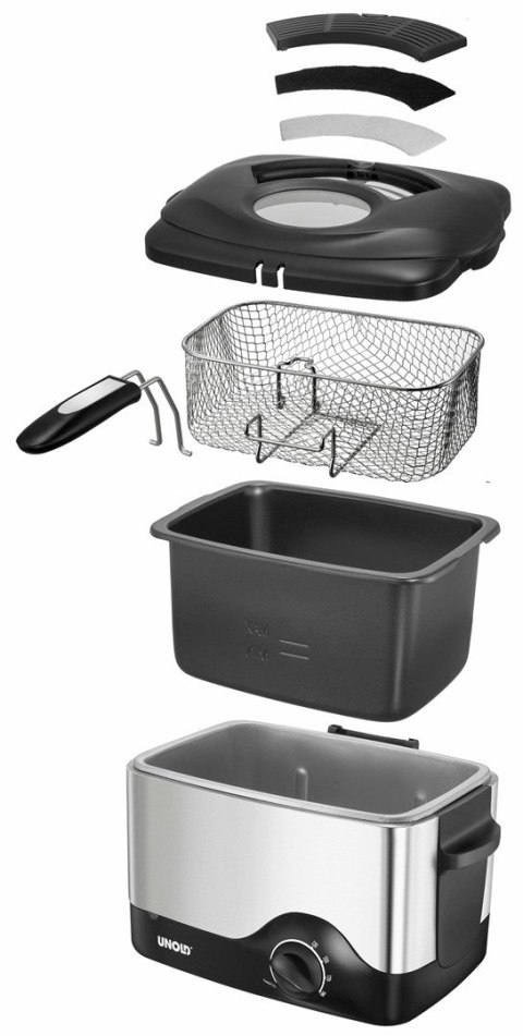 Unold Fryer Compact 1,5l 1200W srebrny (58615) Unold Fryer Compact 1,5l 1200W srebrny (58615)