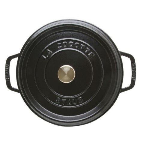 Garnek żeliwny okrągły Staub - 3.8 ltr, Czarny Garnek żeliwny okrągły Staub - 3.8 ltr, Czarny