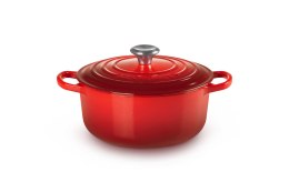 Le Creuset Signature Roaster okrągły 22cm wiśniowy