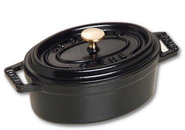 Mini garnek żeliwny owalny Staub - 250 ml, Czarny Mini garnek żeliwny owalny Staub - 250 ml, Czarny