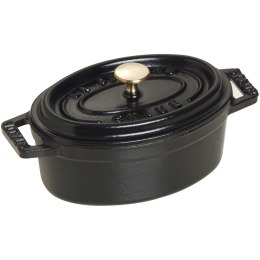 Mini garnek żeliwny owalny Staub - 250 ml, Czarny
