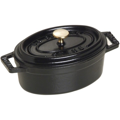 Mini garnek żeliwny owalny Staub - 250 ml, Czarny Mini garnek żeliwny owalny Staub - 250 ml, Czarny