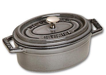 Mini garnek żeliwny owalny Staub - 250 ml, Grafitowy Mini garnek żeliwny owalny Staub - 250 ml, Grafitowy